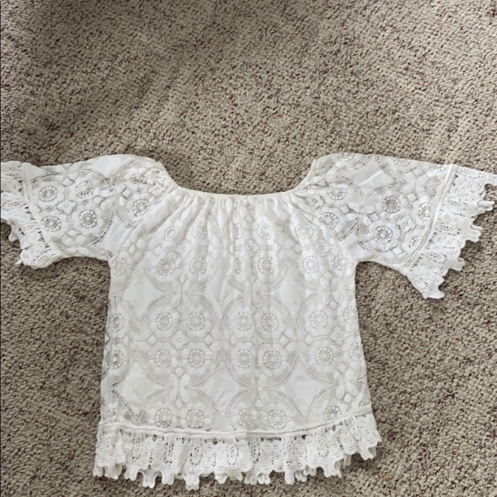 Off the shoulder lace top